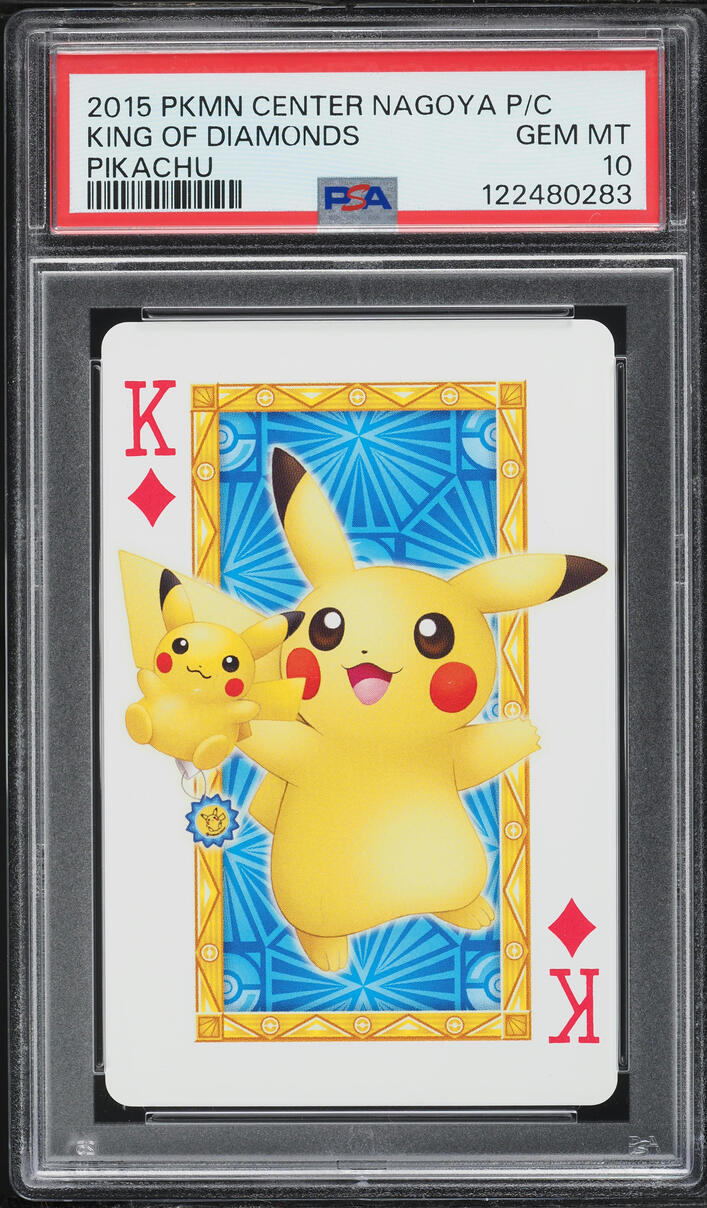 2013 Pokemon Center Nagoya Playing Cards Pikachu King Of Diamonds PSA 10 GEM MINT