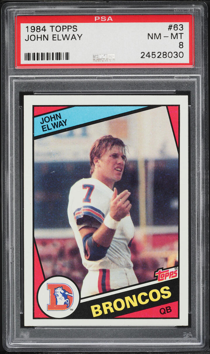 1984 Topps Football John Elway ROOKIE #63 PSA 8 NM-MT