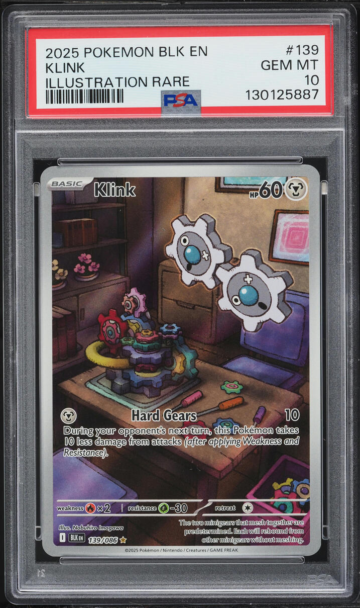 2025 Pokemon Blk En-Black Bolt IR Klink #139 PSA 10 GEM MINT
