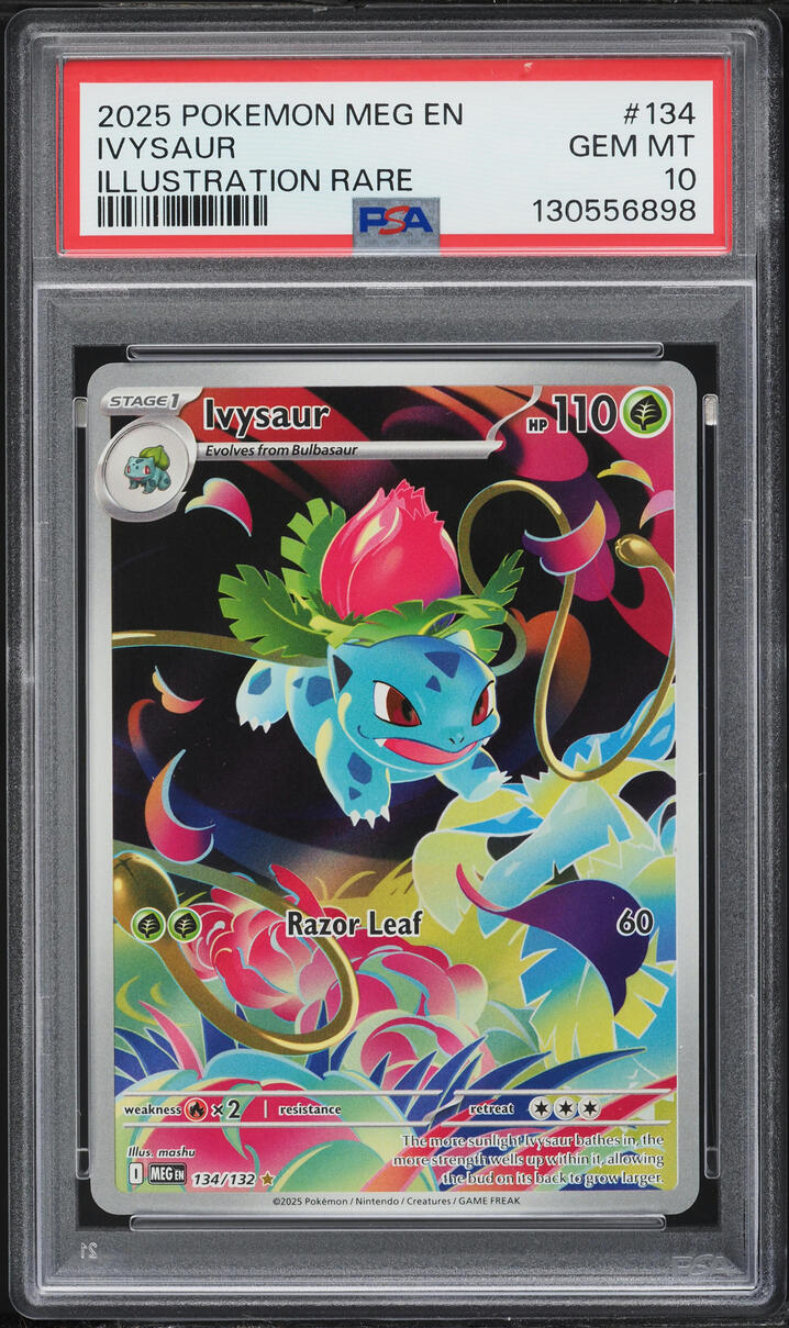 2025 Pokemon Mega Evolution IR Ivysaur #134 PSA 10 GEM MINT