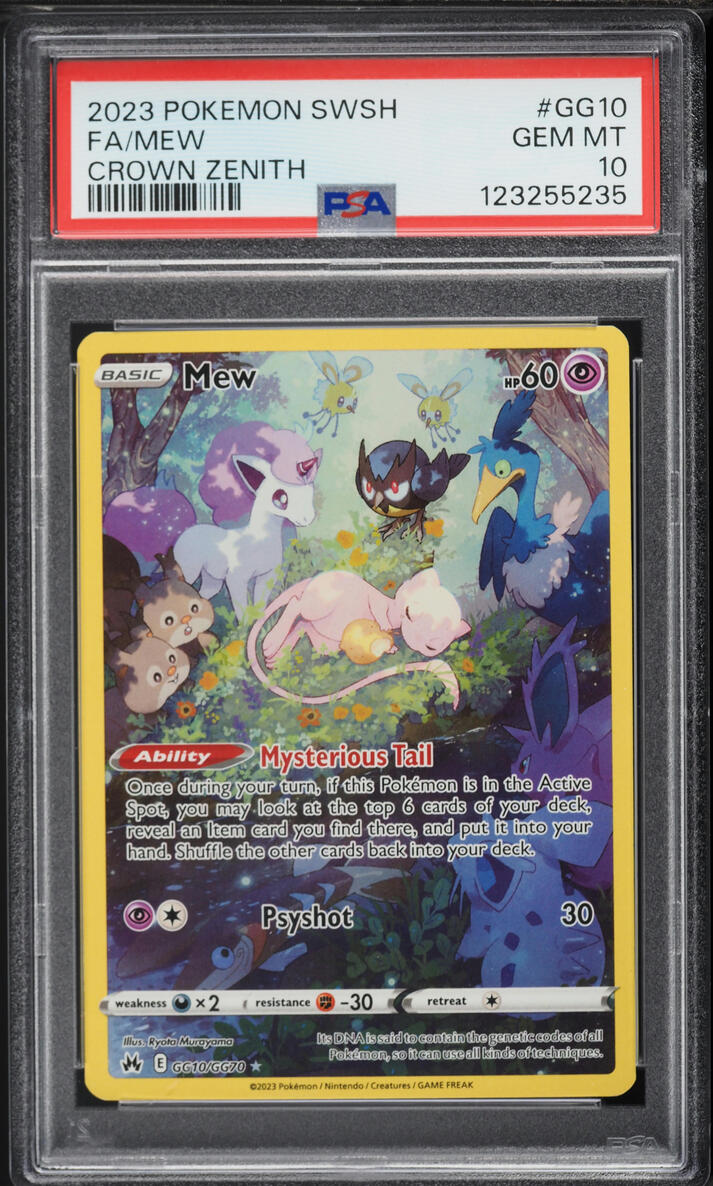 2023 Pokemon Sword & Shield Crown Zenith Alt Art Mew #GG10 PSA 10 GEM MINT