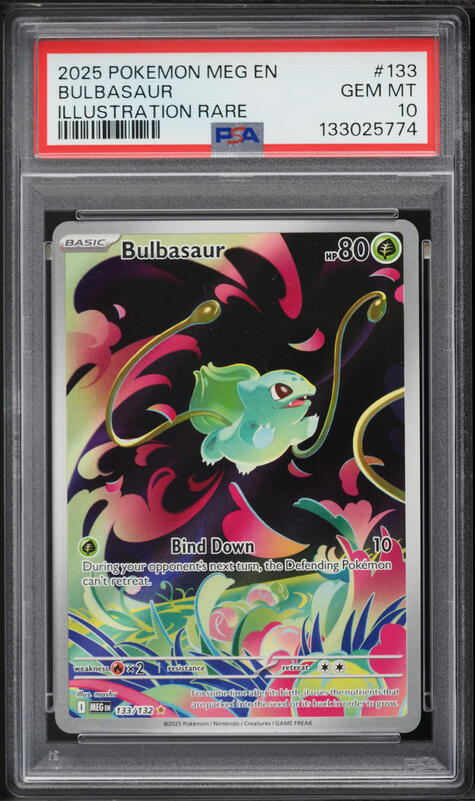 2025 Pokemon Mega Evolution IR Bulbasaur #133 PSA 10 GEM MINT
