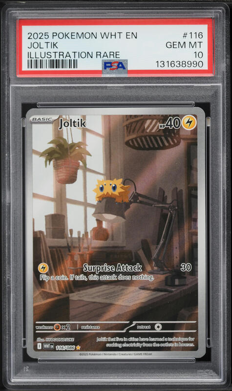 2025 Pokemon Wht En-White Flare IR Joltik #116 PSA 10 GEM MINT