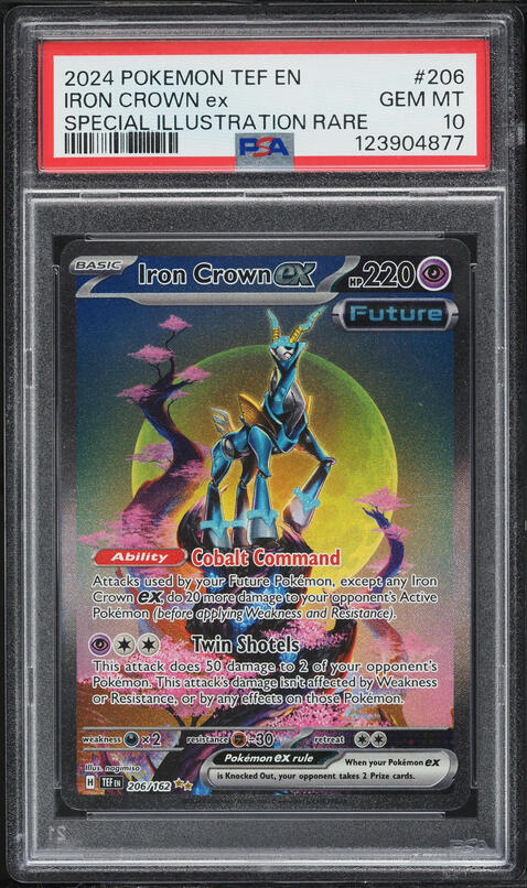 2024 Pokemon Scarlet & Violet Temporal Forces SIR Iron Crown ex #206 PSA 10 GEM MINT
