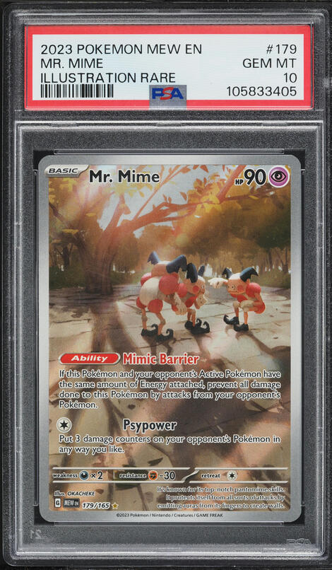 2023 Pokemon Scarlet & Violet 151 IR Mr. Mime #179 PSA 10 GEM MINT
