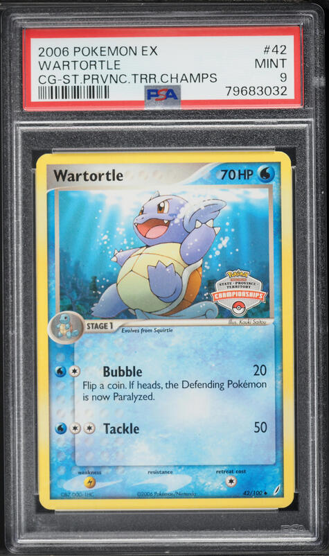 2006 Pokemon EX Crystal Guardians State Championships Wartortle #42 PSA 9 MINT