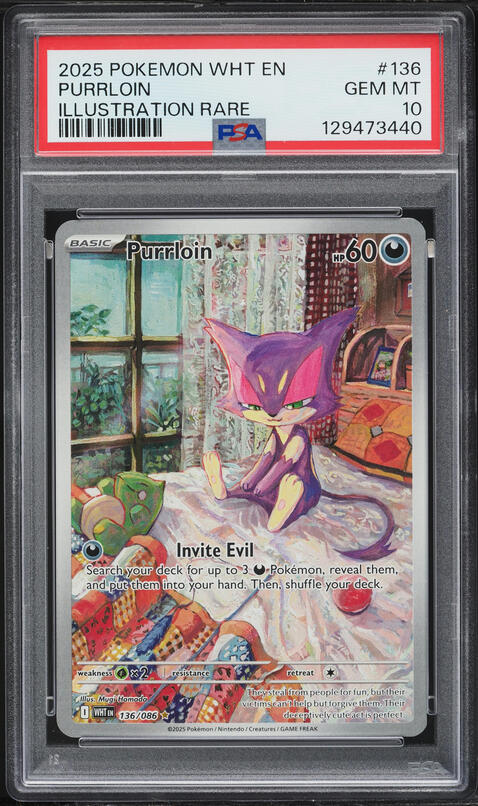 2025 Pokemon Japanese SV White Flare AR Purrloin #134 CGC 10 GEM MINT on  Fanatics Collect