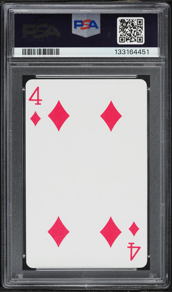 1973 U.S. Playing Cards Babe Ruth 4 OF DIAMONDS PSA 10 GEM MINT
