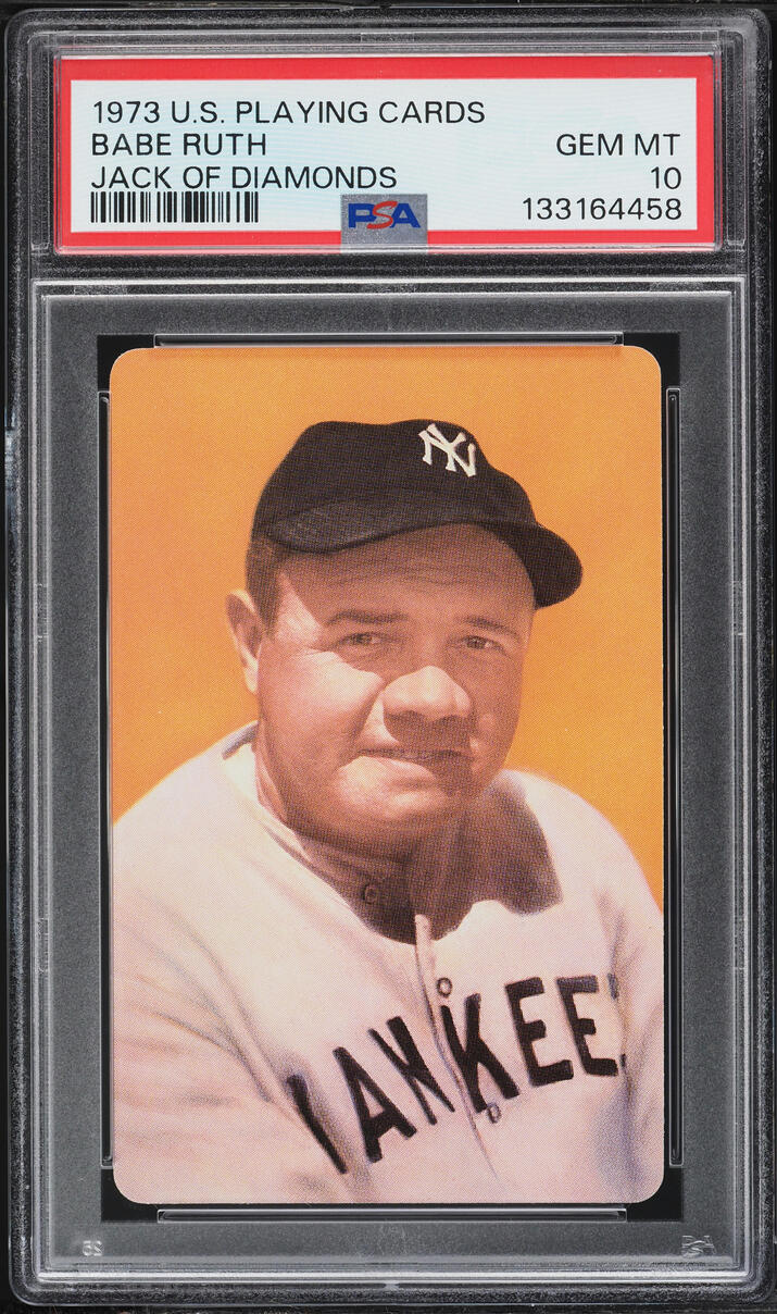 1973 U.S. Playing Cards Babe Ruth JACK OF DIAMONDS PSA 10 GEM MINT