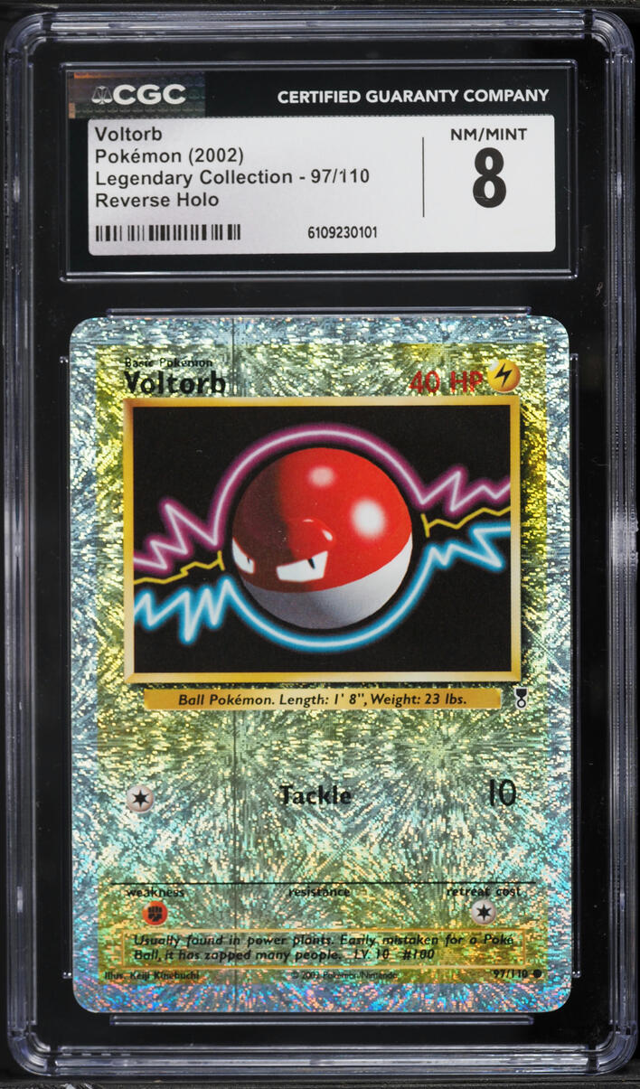 2002 Pokemon Legendary Collection Reverse Holo Voltorb #97 CGC 8 NM-MT