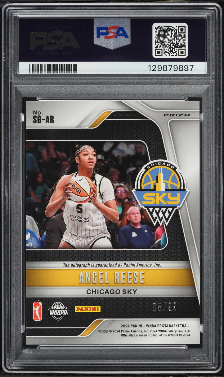 2024 Panini Prizm WNBA Red Angel Reese ROOKIE AUTO JERSEY # 5/99 #SG-AR PSA 10 GEM MINT