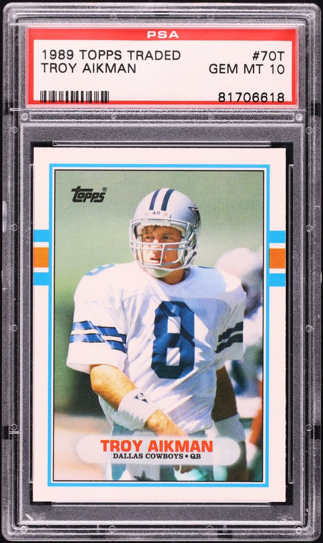 1989 Topps Traded Troy Aikman ROOKIE #70T PSA 10 GEM MINT