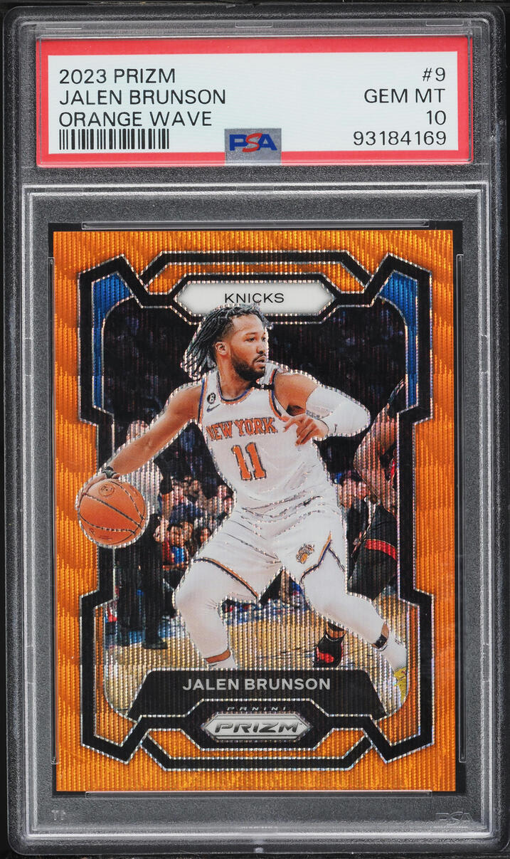 2023 Panini Prizm Orange Wave Jalen Brunson /60 #9 PSA 10 GEM MINT