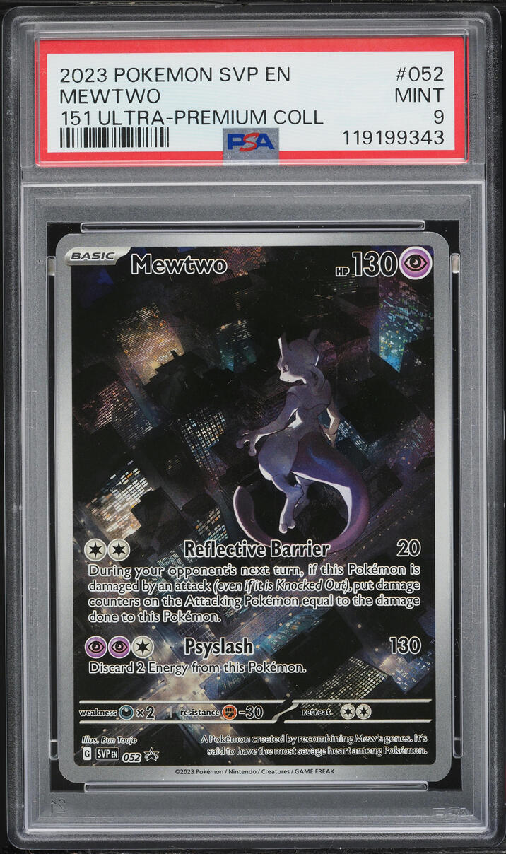 2023 Pokemon Scarlet & Violet Promo 151 Ultra Premium Collection Alt Art Mewtwo #52 PSA 9 MINT