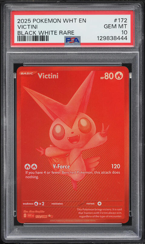 2025 Pokemon Scarlet & Violet White Flare BWR Victini #172 PSA 10 GEM MINT