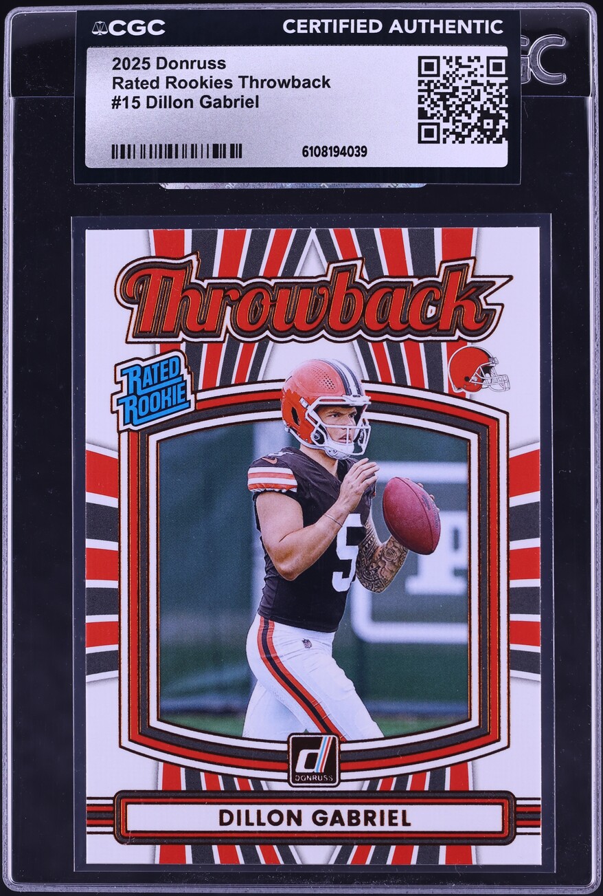 2025 Donruss Throwback Dillon Gabriel ROOKIE #15 CGC AUTH