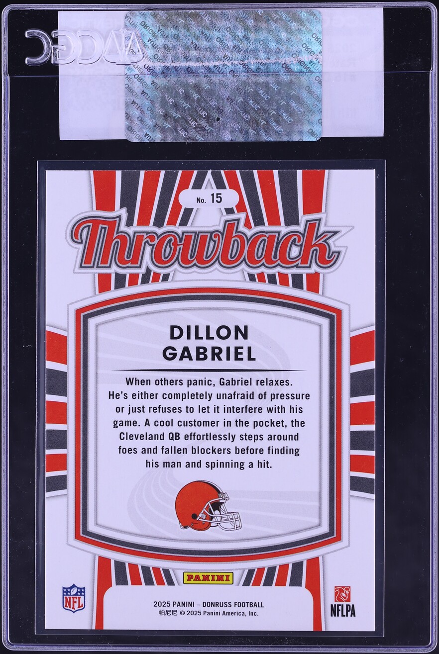 2025 Donruss Throwback Dillon Gabriel ROOKIE #15 CGC AUTH