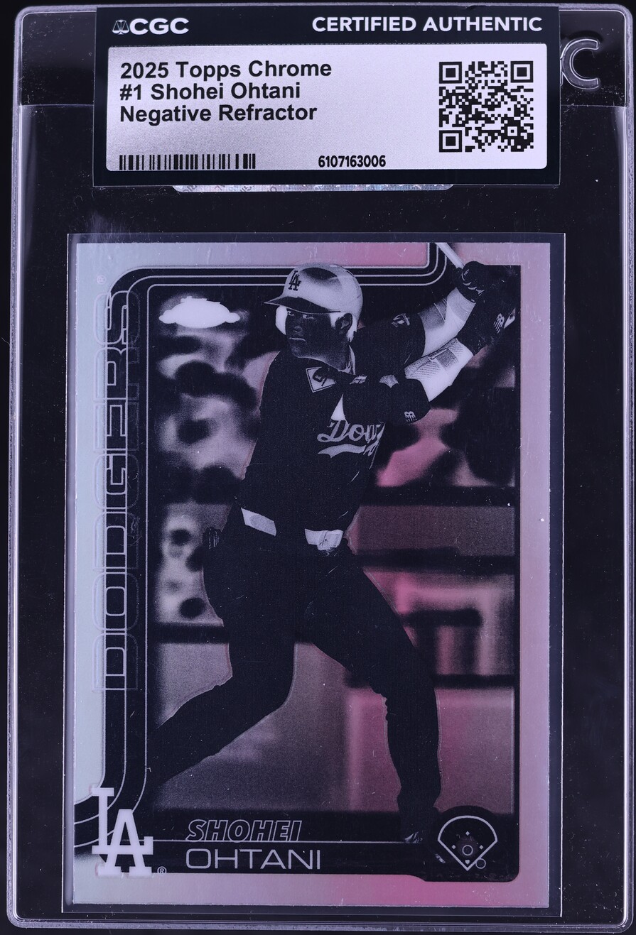 2025 Topps Chrome Negative Refractor Shohei Ohtani #1 CGC AUTH