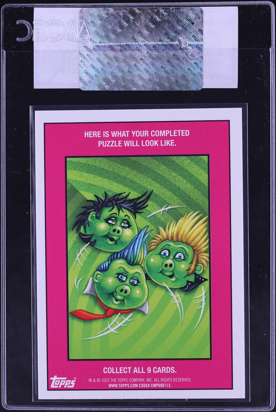 2025 Topps Garbage Pail Kids Battle Of Bands Green Day Gold Crumple Foil Juan Eyed /50 CGC AUTH