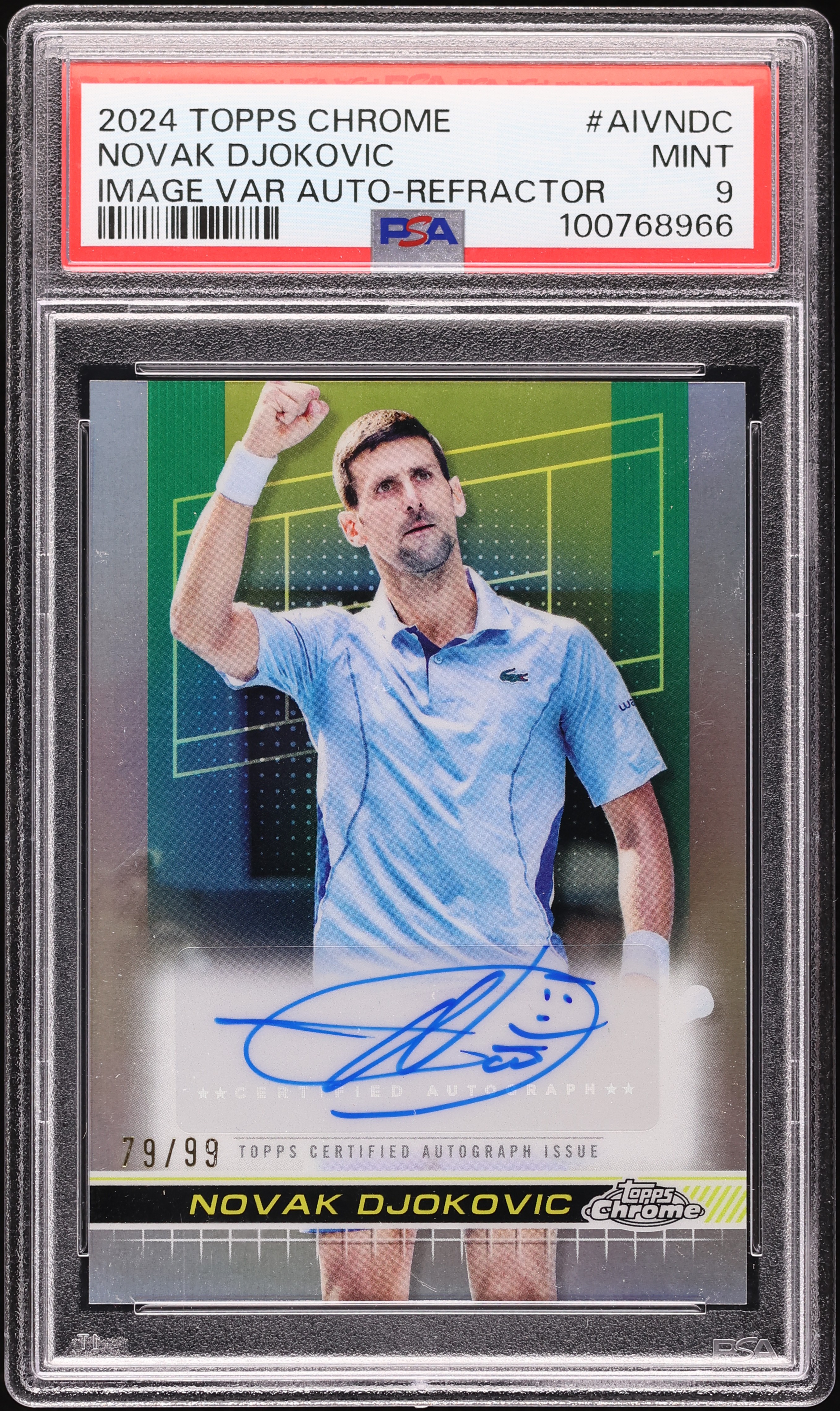 2024 Topps Chrome Image Variation Refractor Novak Djokovic AUTO
