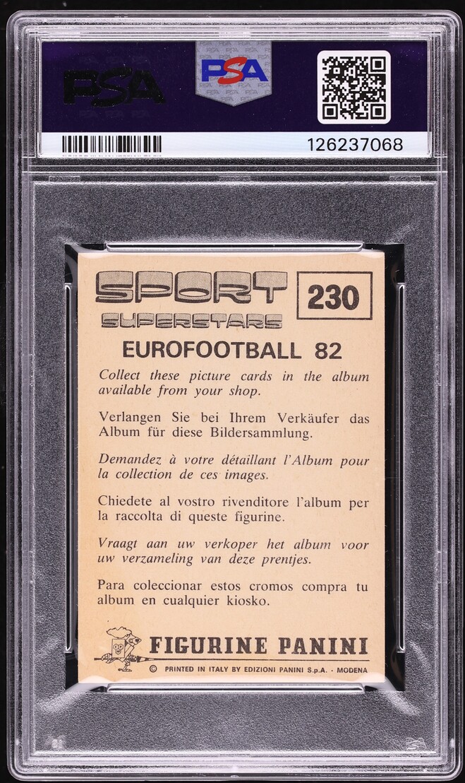 1981 Panini Sport Superstars '82 Diego Maradona #230 PSA 4 VGEX on