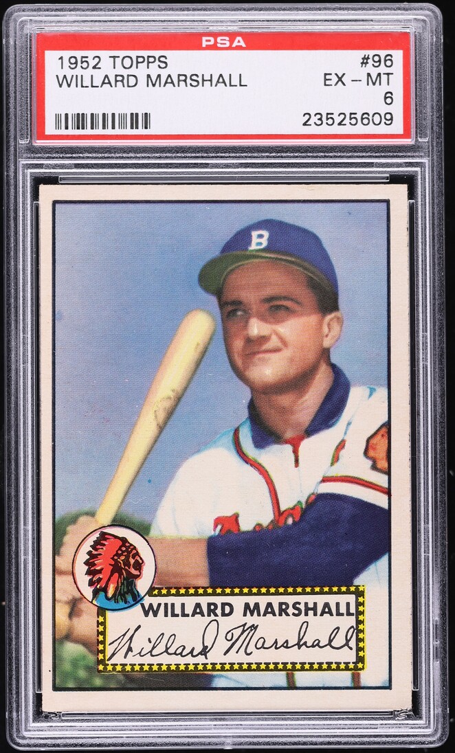 1952 Topps Willard Marshall #96 PSA 6 EXMT