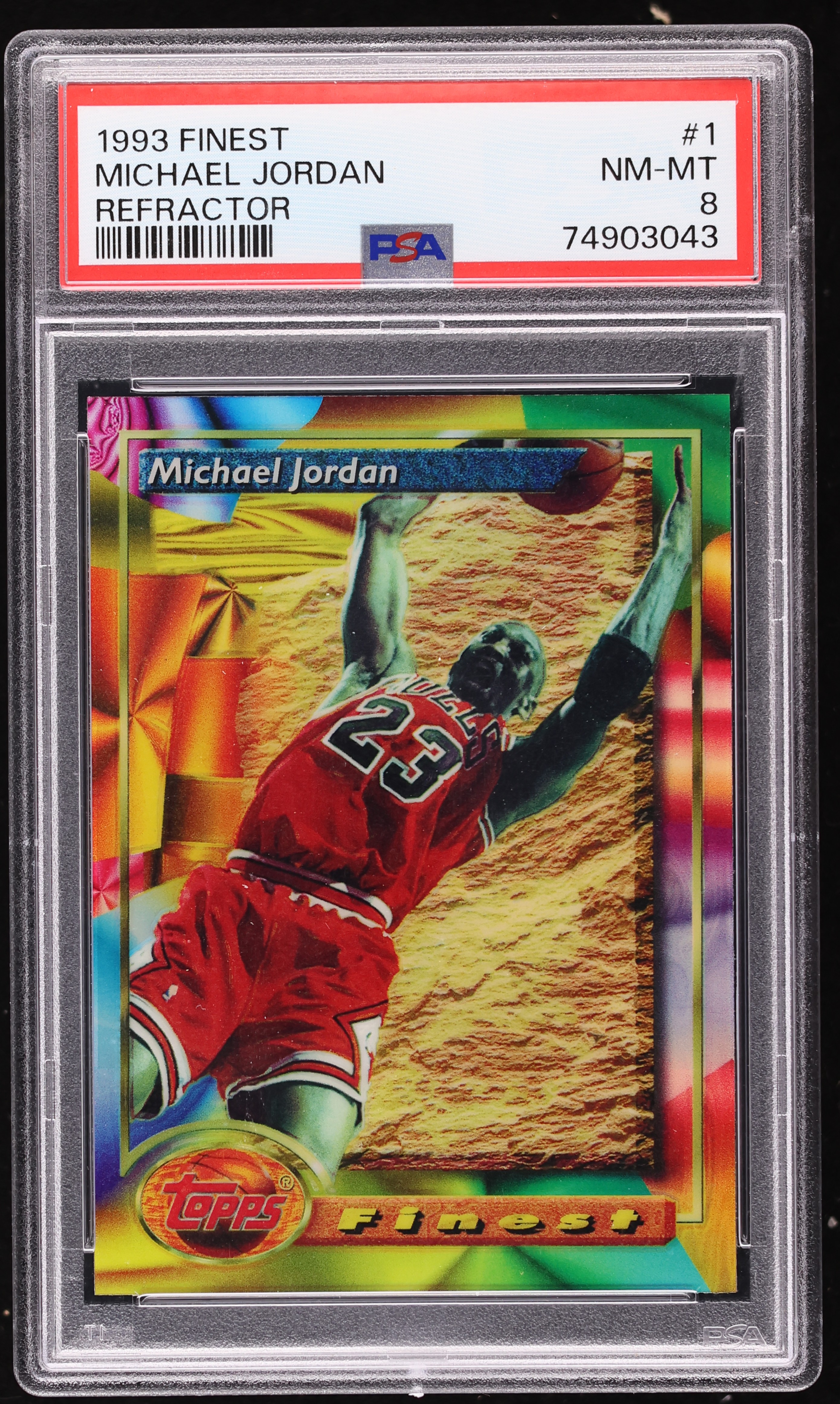 1993 Finest Refractor Michael Jordan #1 PSA 8 NM-MT on Fanatics