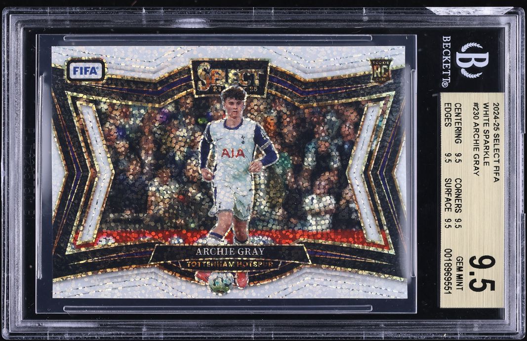 2024 Select FIFA Field Level White Sparkle Archie Gray ROOKIE #230 BGS 9.5 GEM MINT