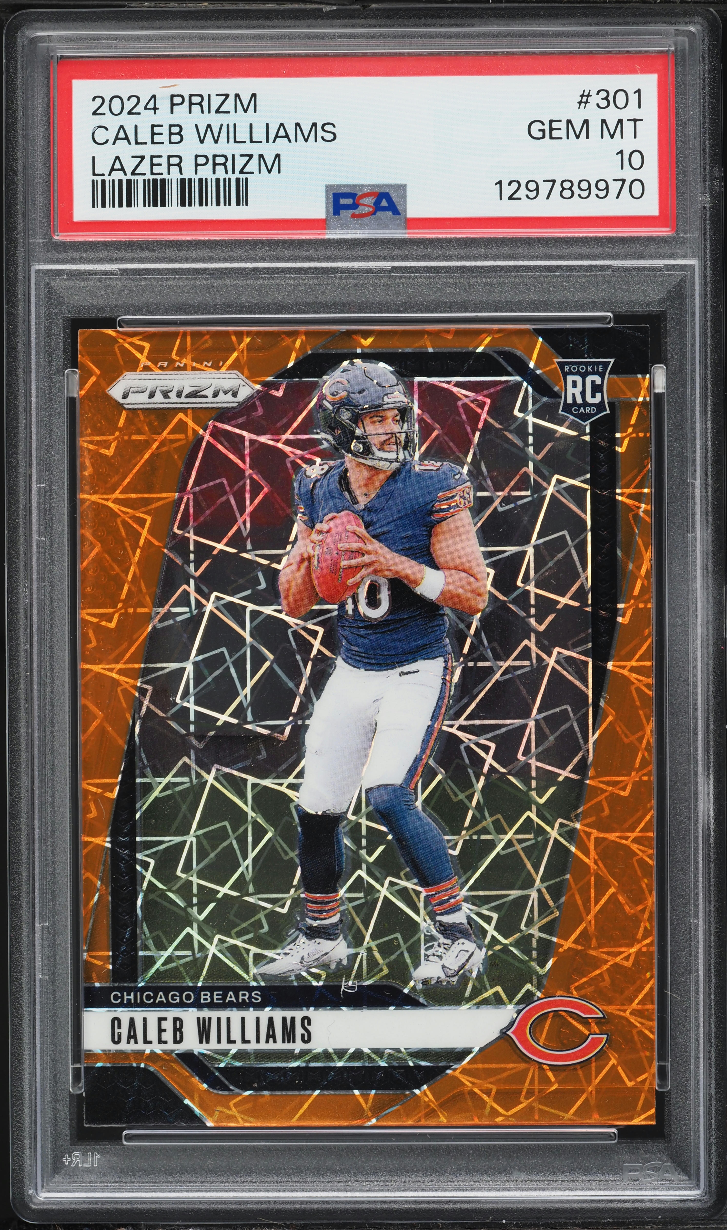 PANINI PRIZM ガビ PSA10 ルーキー 35枚限定 2024 Panini Prizm Lazer Caleb Williams ROOKIE #301 PSA 10 GEM MINT