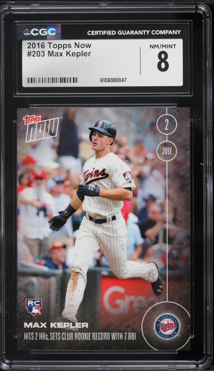 2016 Topps Now Max Kepler ROOKIE #203 CGC 8 NM-MT