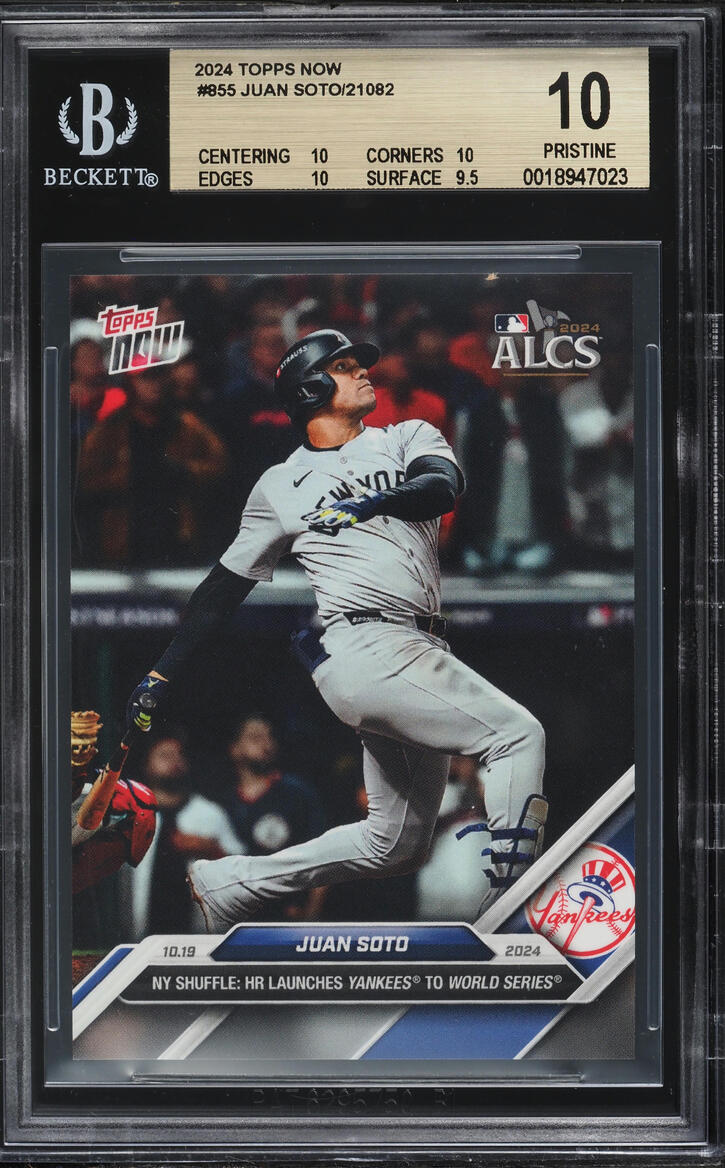 2024 Topps Now Juan Soto #855 BGS 10 PRISTINE