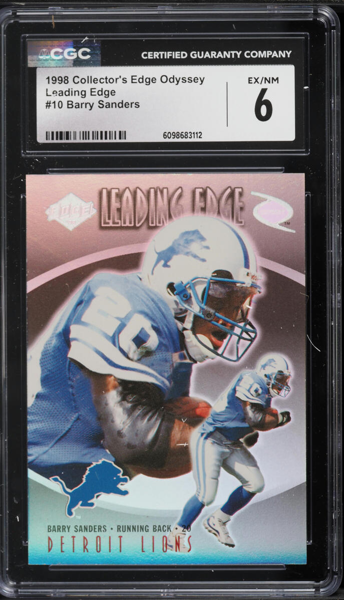 1998 Collector's Edge Odyssey Leading Edge Barry Sanders #10 CGC 6 EXMT