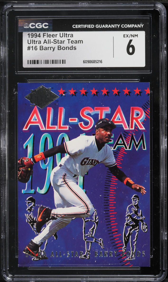 1994 Ultra All-Star Team Barry Bonds #16 CGC 6 EXMT