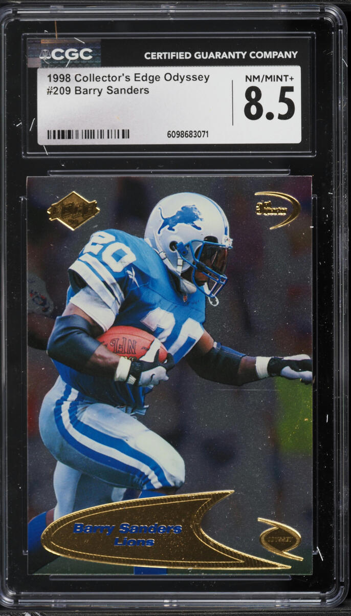 1998 Collector's Edge Odyssey Barry Sanders #209 CGC 8.5 NM-MT+