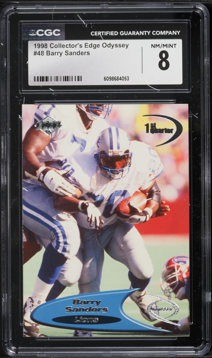1998 Collector's Edge Odyssey Barry Sanders #48 CGC 8 NM-MT