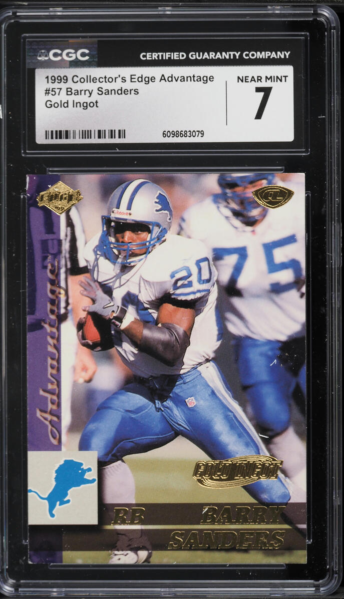 1999 Collector's Edge Advantage Gold Ingot Barry Sanders #57 CGC 7 NRMT