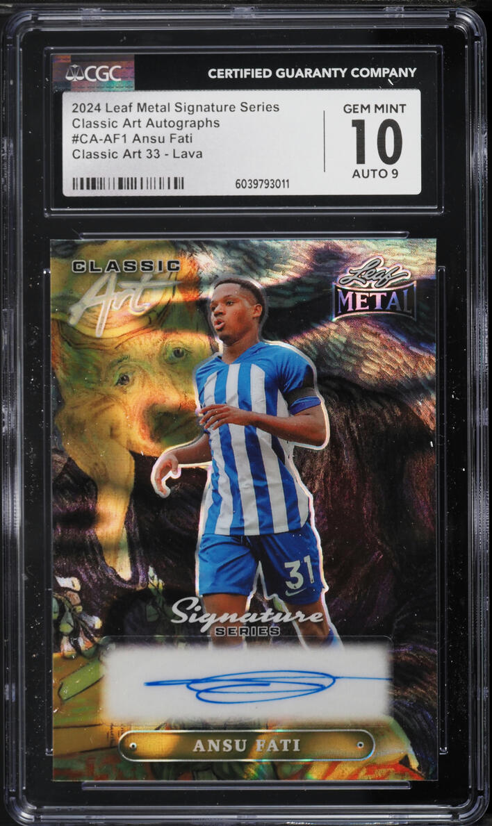 2024 Leaf Metal Signature Series Classic Art 33 Lava Ansu Fati AUTO 1/1 #CA-AF1 CGC 10 GEM MINT