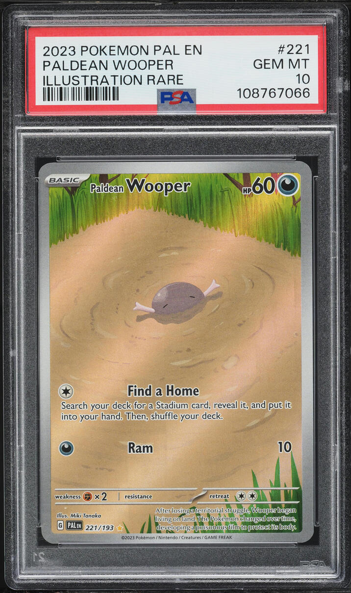 2023 Pokemon Scarlet & Violet Paldea Evolved IR Paldean Wooper #221 PSA 10 GEM MINT