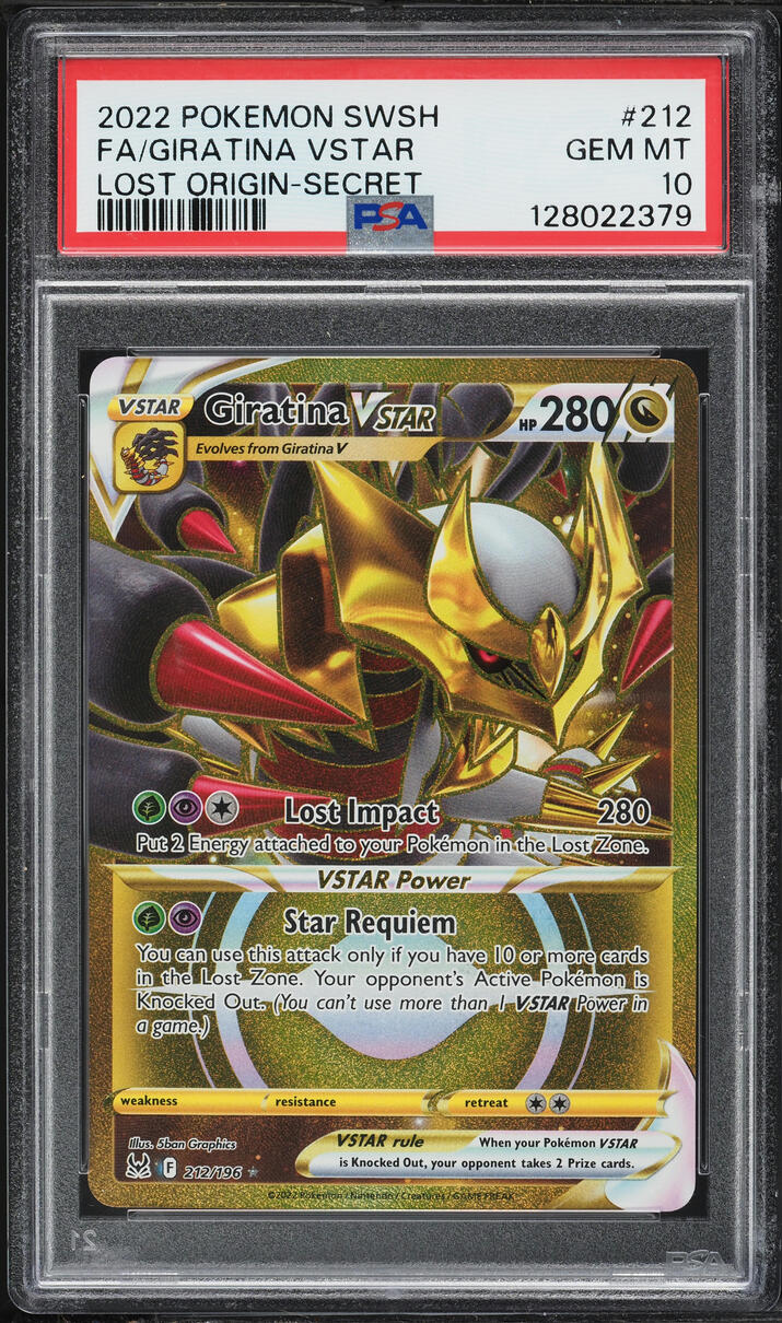 2022 Pokemon Sword & Shield Lost Origin Gold Rare Giratina VSTAR