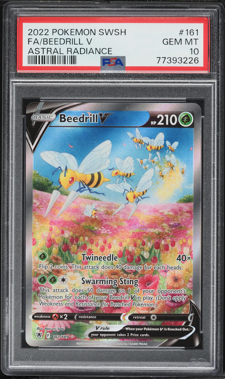 2022 Pokemon Sword & Shield Astral Radiance Alt Art Beedrill V #161 PSA 10 GEM MINT