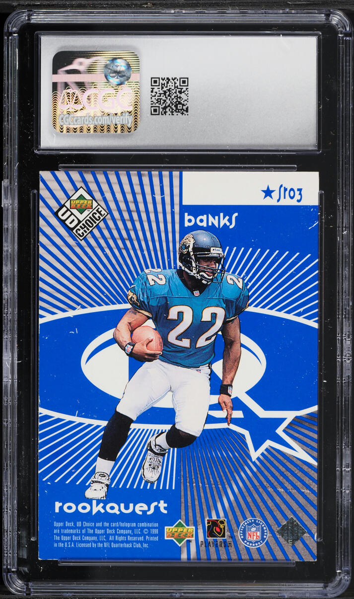 1998 UD Choice Starquest Rookquest Barry Sanders Tavian Banks #SR03 CGC 7.5 NRMT+