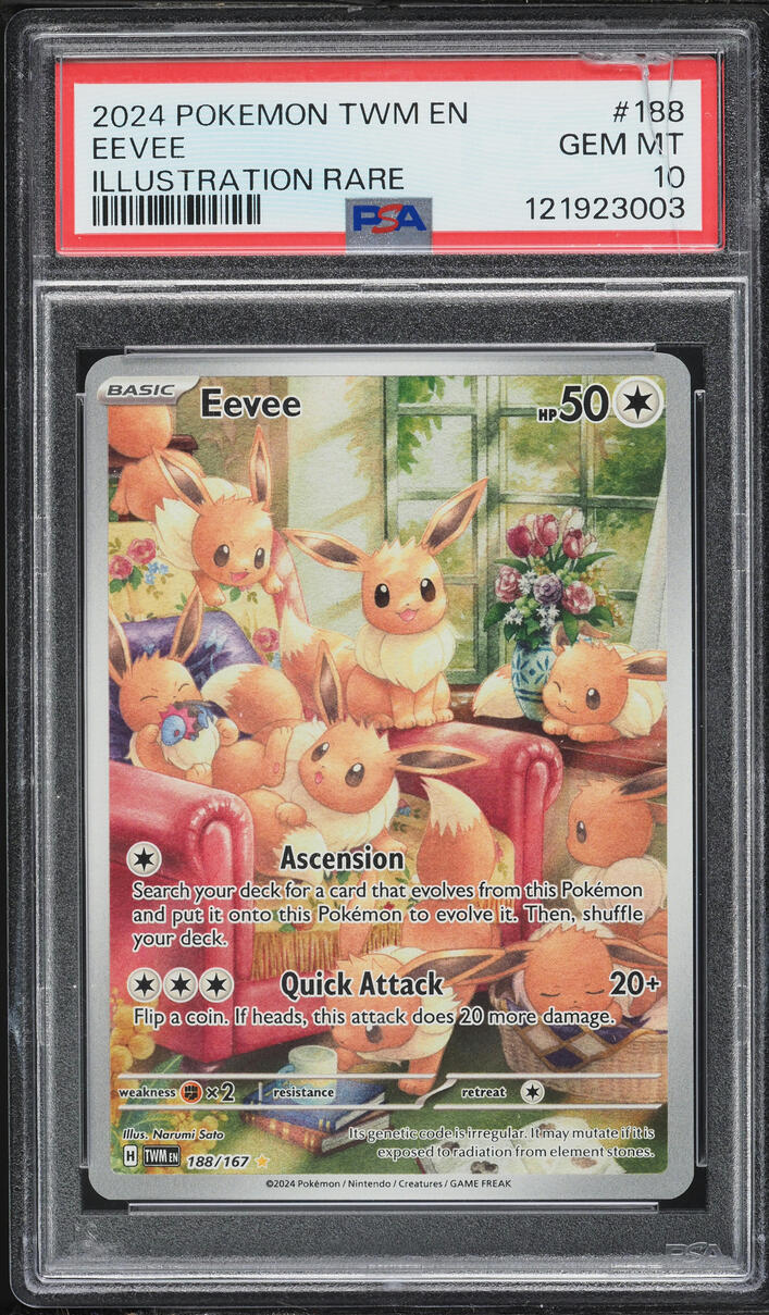 2024 Pokemon Scarlet & Violet Twilight Masquerade IR Eevee #188 PSA 10 GEM MINT
