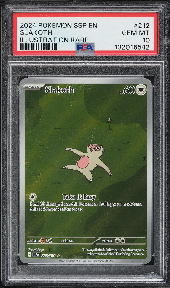 2024 Pokemon Scarlet & Violet Surging IR Slakoth #212 PSA 10 GEM MINT