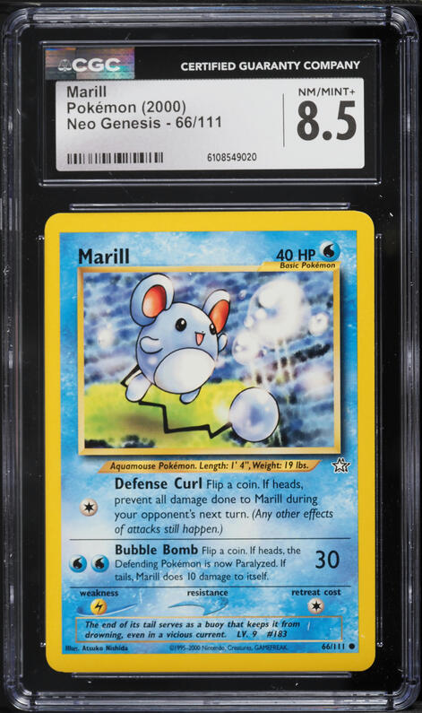 2004 Pokemon EX Team Rocket Returns Reverse Holo Marill #68 CGC 9 MINT on  Fanatics Collect
