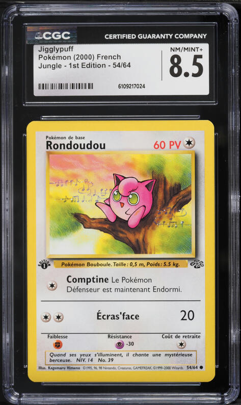 1997 Pokemon Japanese Jungle Jigglypuff #39 CGC 9 MINT on Fanatics Collect 1997 Pokemon Japanese Jungle Jigglypuff #39 CGC 9 MINT on Fanatics Collect