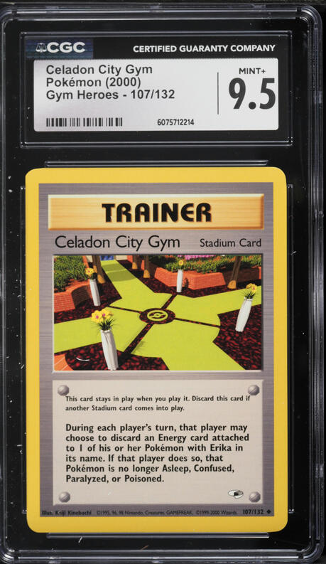 2000 Pokemon Gym Heroes Celadon City Gym #107 CGC 10 GEM MINT on Fanatics  Collect