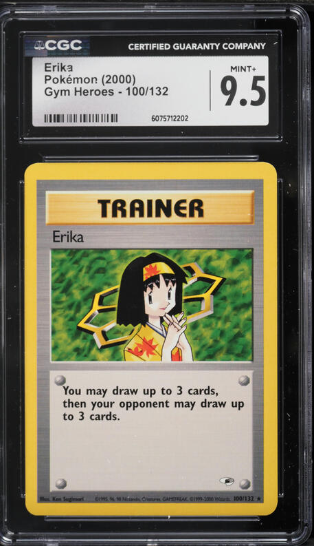 2000 Pokemon Gym Heroes Holo Erika #16 CGC 10 GEM MINT on Fanatics Collect