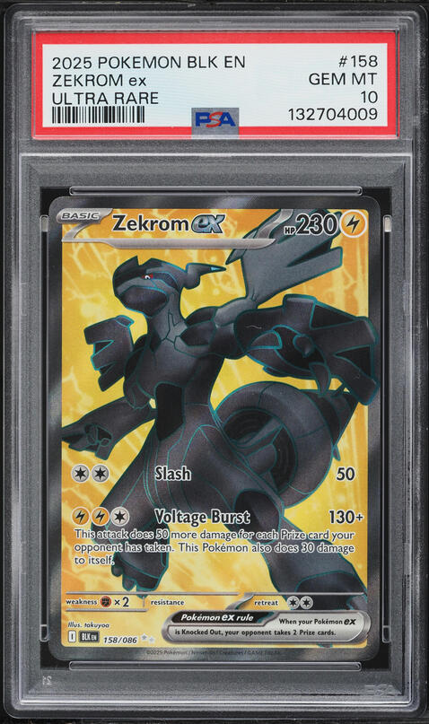 2025 Pokemon Scarlet & Violet Black Bolt Full Art Zekrom ex #158