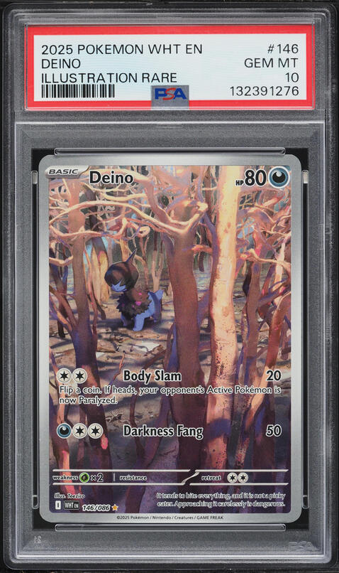 2025 Pokemon Scarlet & Violet White Flare IR Deino #146 PSA 10 GEM MINT
