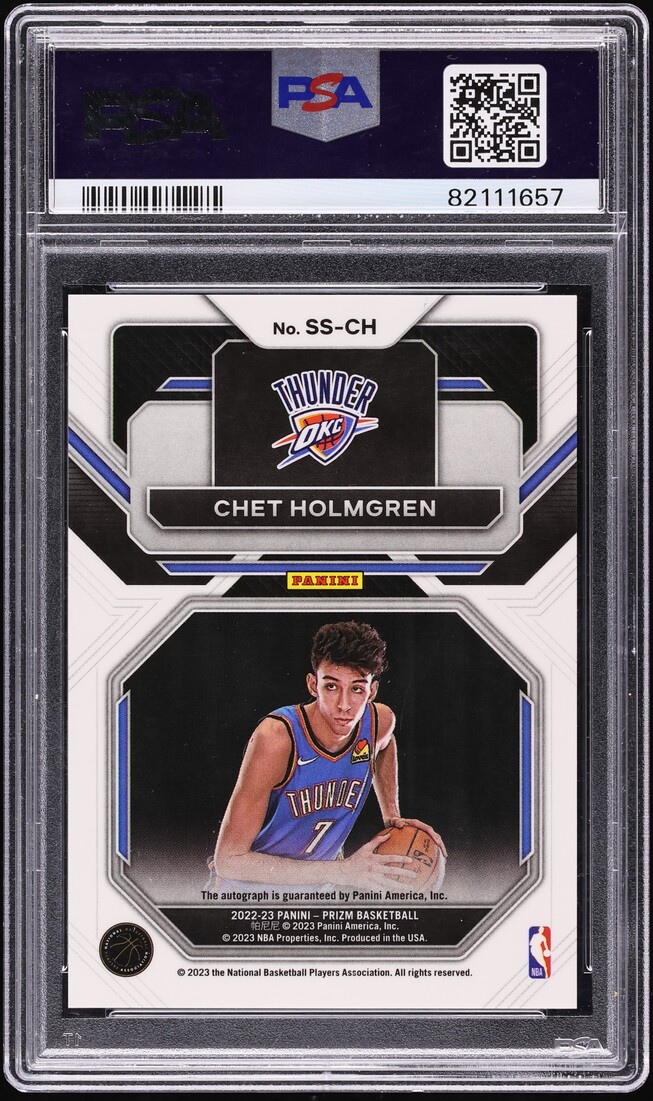 2022 Panini Prizm Sensational Chet Holmgren ROOKIE AUTO #SSCH PSA 10 GEM MINT